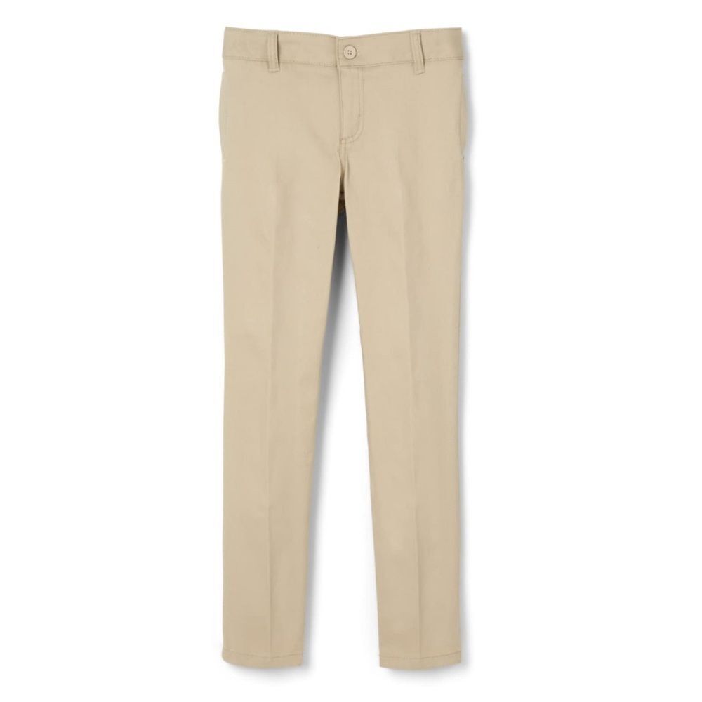 French Toast Girls Stretch Twill Skinny Pant Pocket Uniform Khaki 20.5 Plus NWT
